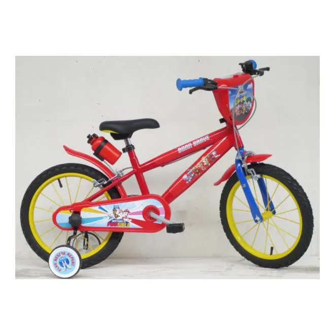 Paw Patrol Kinderfiets - Jongens - 16 inch - Rood - Twee handremmen