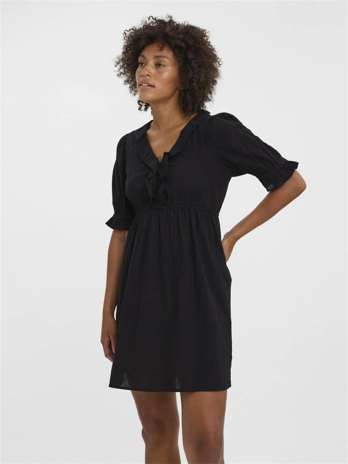 Regular fit V-Hals Korte jurk