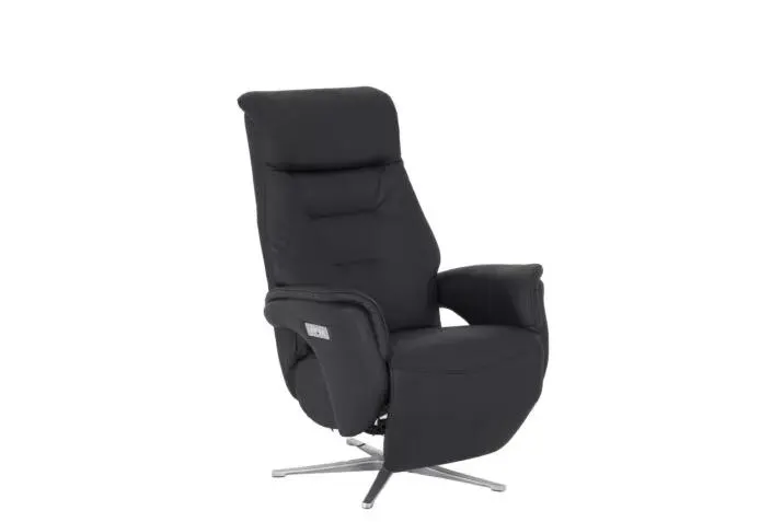 Relaxzetel Visione elektrisch lederlook zwart