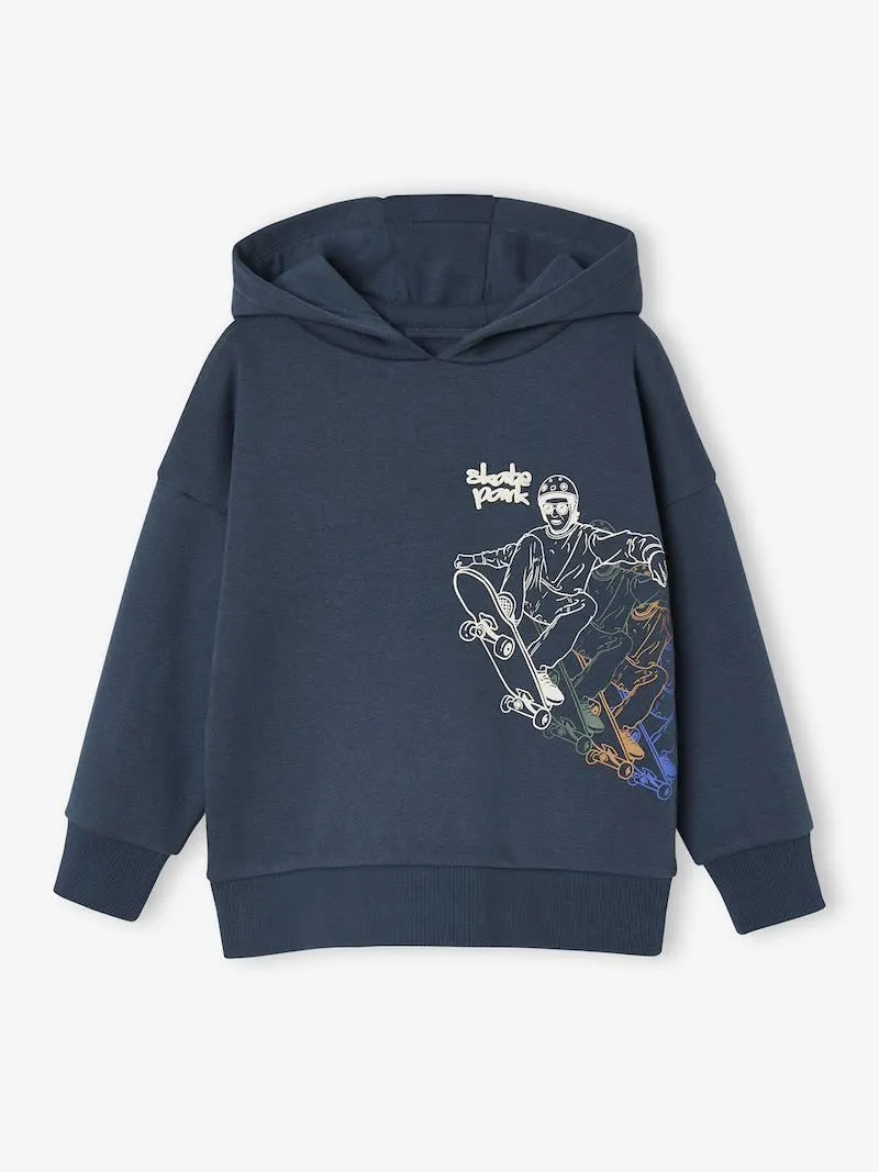 Sweat Capuche Print Skate - anthracite