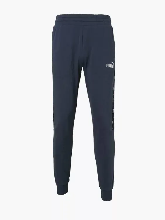 Donkerblauwe ESS+ Tape Sweatpants FL cl