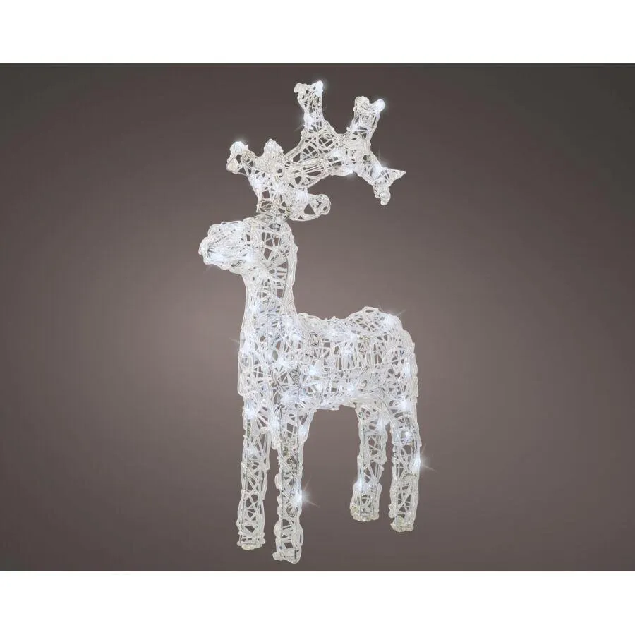 Kaemingk LED Rendier Acryl Verlicht Koel Wit 61cm