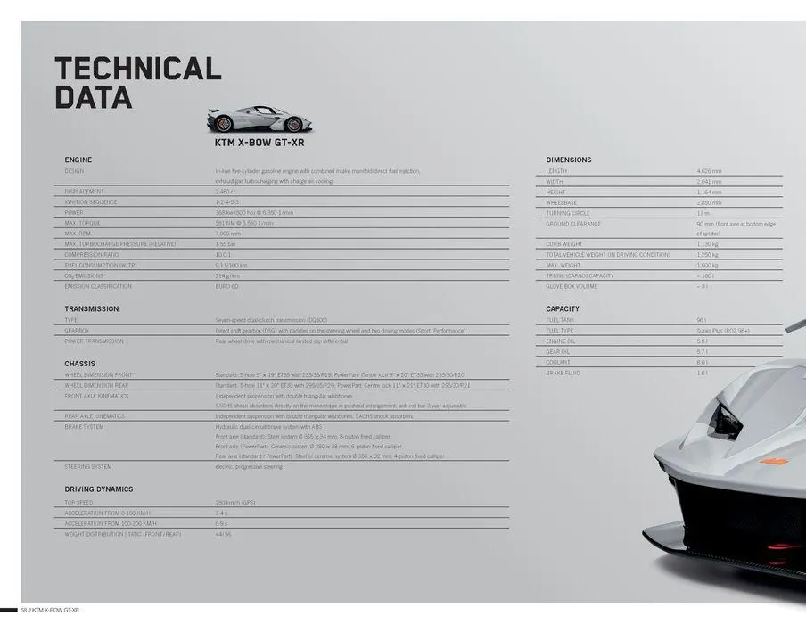 X-BOW GT-XR 2023 van 13 oktober tot 13 oktober 2024 - folder pagina 58