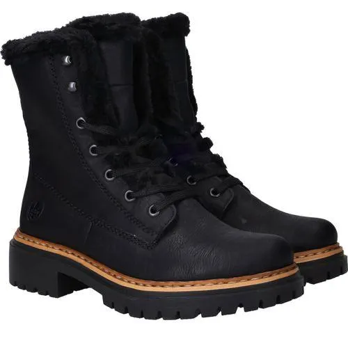 Rieker Veterboots Zwart Dames