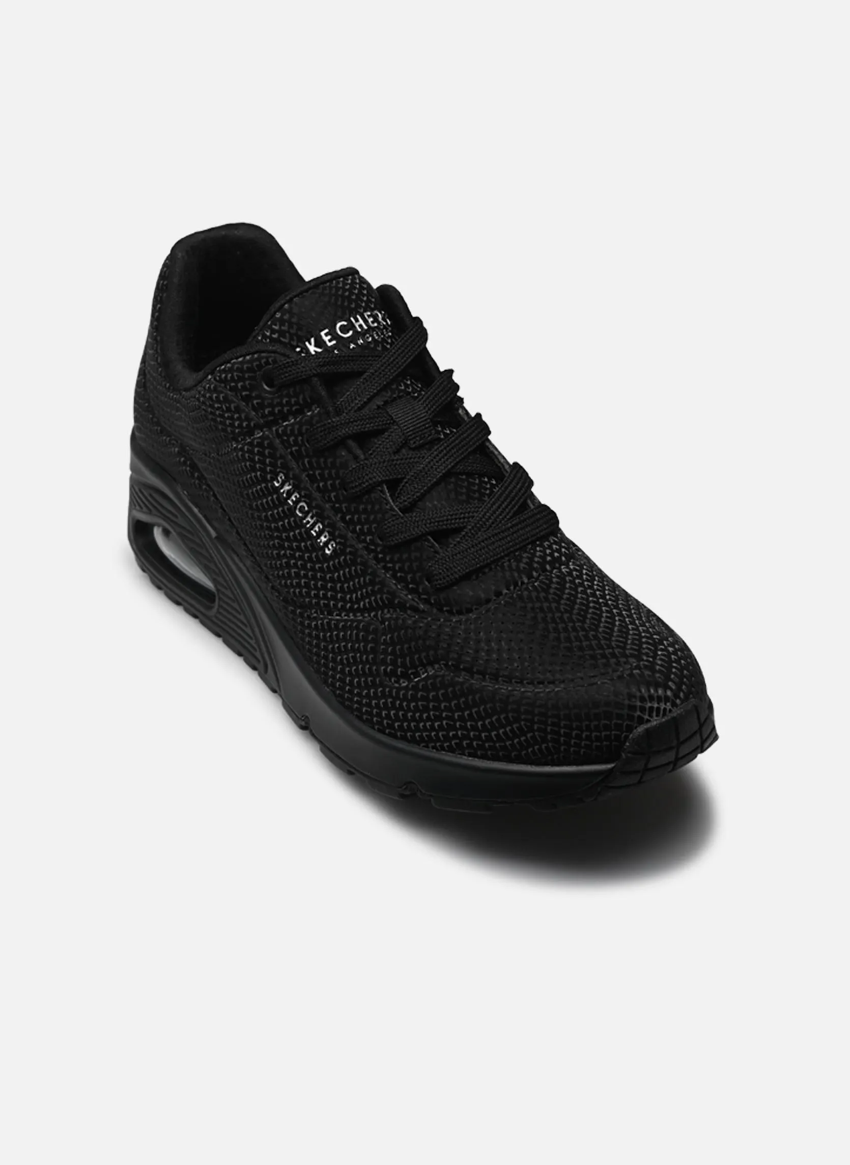 Sneakers Uno - Shiny Scale dames zwart