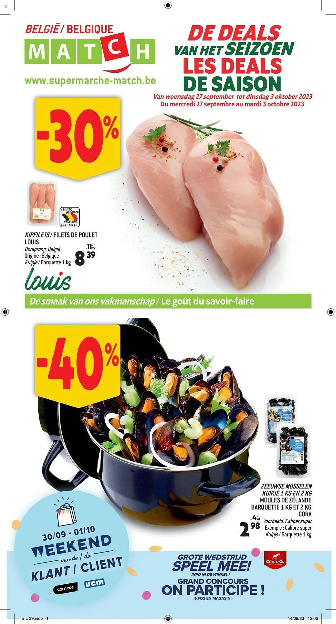 Match Folder van 21 september tot 26 september 2023 - folder pagina 1