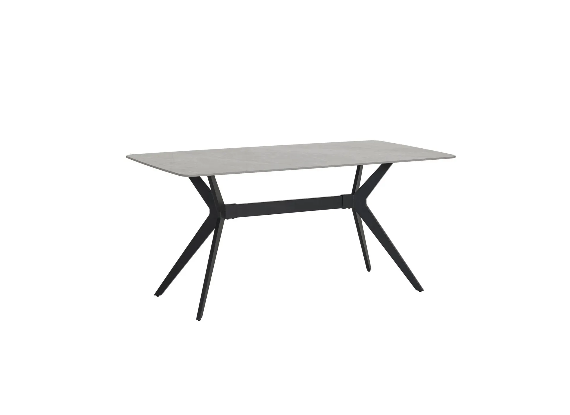 Tafel Zins 160x90cm - metaal - glossy Italian grey