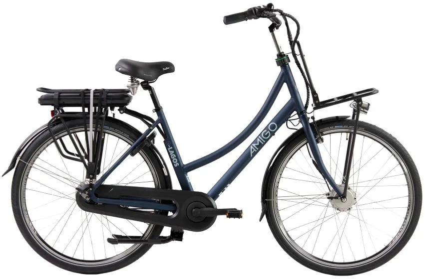 AMIGO E-Lagos T3 28 Inch Dames 7V Rollerbrake Matblauw