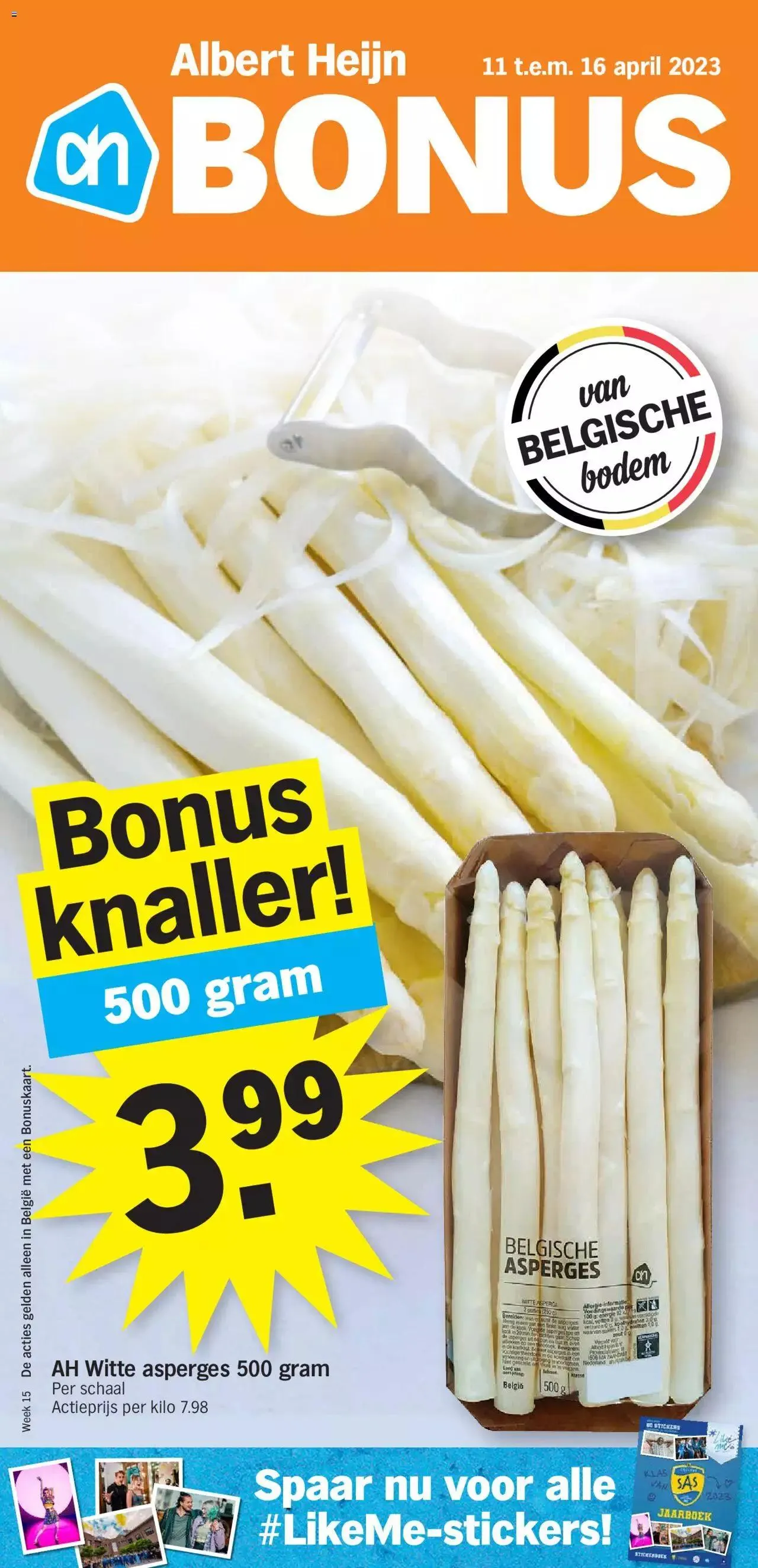 Albert Heijn folder week / de la semaine 15 van 16 april tot 31 december 2023 - folder pagina 1