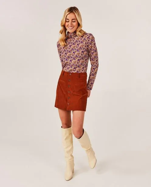 Rolkraagtrui met bloemenprint