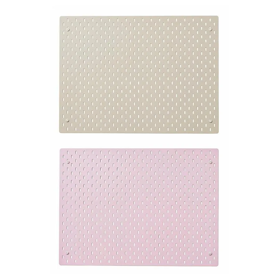 SKÅDIS Pegboard, beige/pink, 76x56 cm