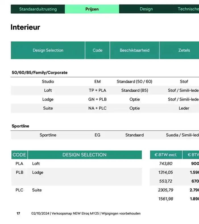 Price List van 31 december tot 31 december 2025 - folder pagina 33