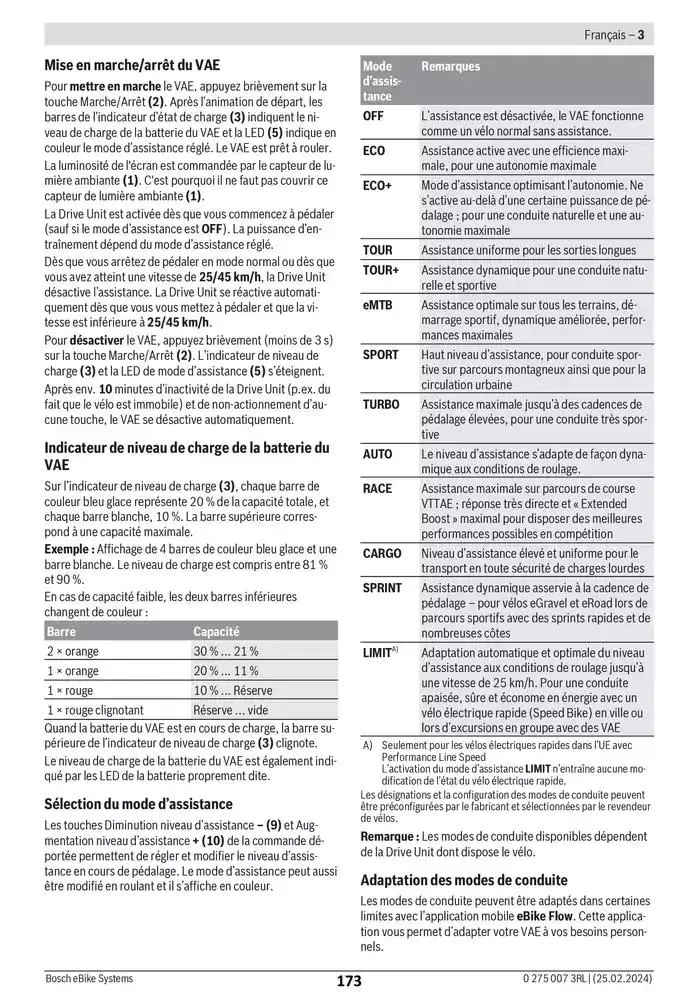 Electric Bike Manual van 12 februari tot 12 augustus 2025 - folder pagina 173