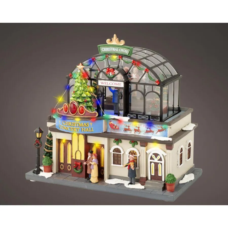 Kaemingk Verlicht Kersthuisje Binnen H29cm LED Feestdecoratie