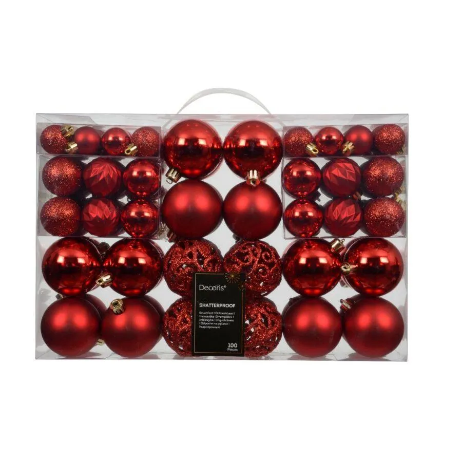 Kerstbal Polystyreen Mix Box 100 Stuks Decoratie