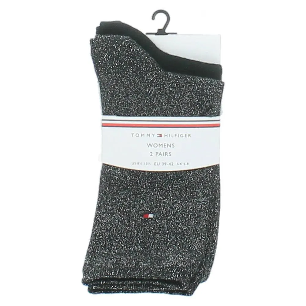 1 paar zwarte/ 1 paar glitter