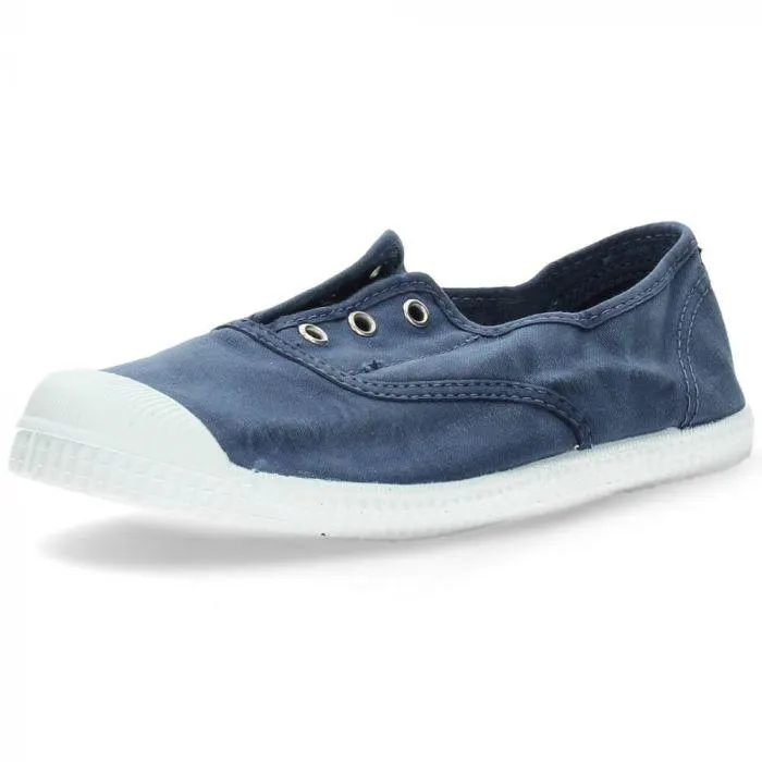 Blauwe slip-ons