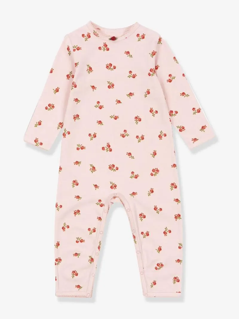 Combinaison bébé imprimée - rose