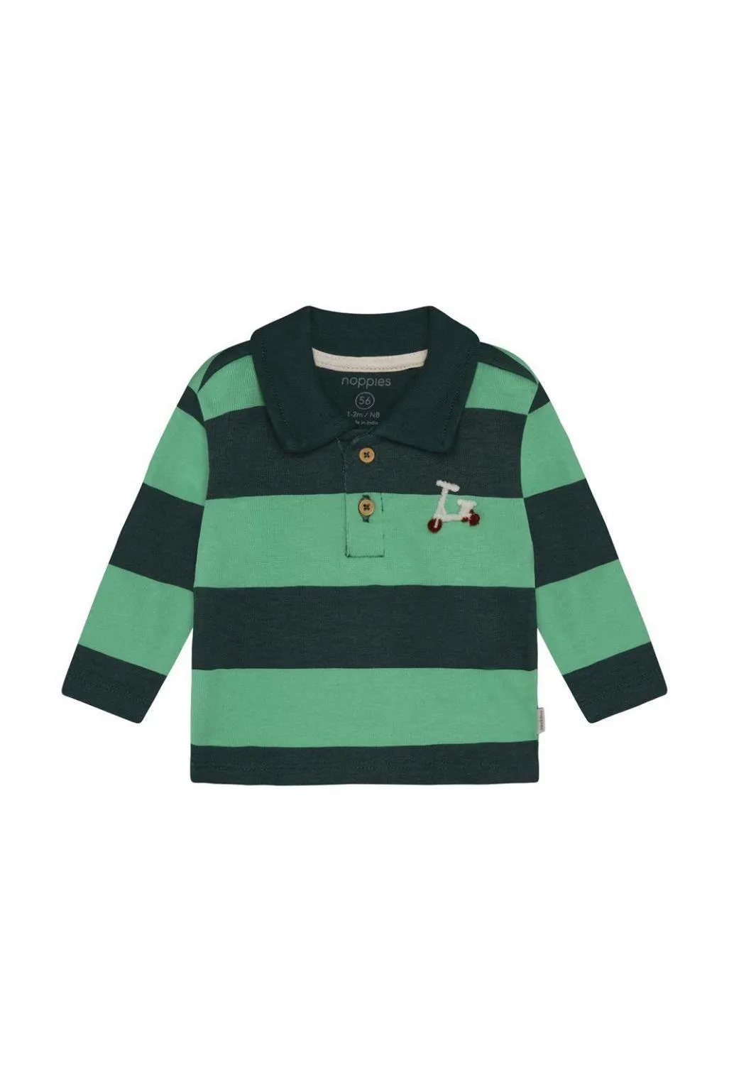 Longsleeve Stuart - Stripe Pattern Medium Grey