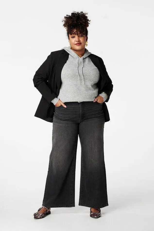 Wide leg jeans met hoge taille