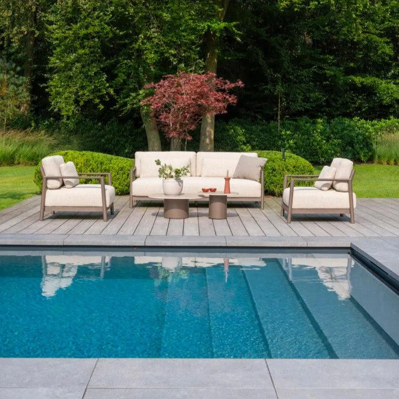 Capresi loungeset in terre aluminium en all-weather kussens