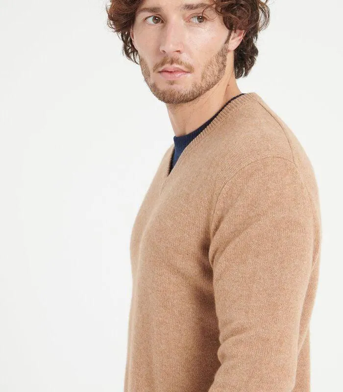 LUKE 13 V-hals trui 4 draads - 100% kasjmier