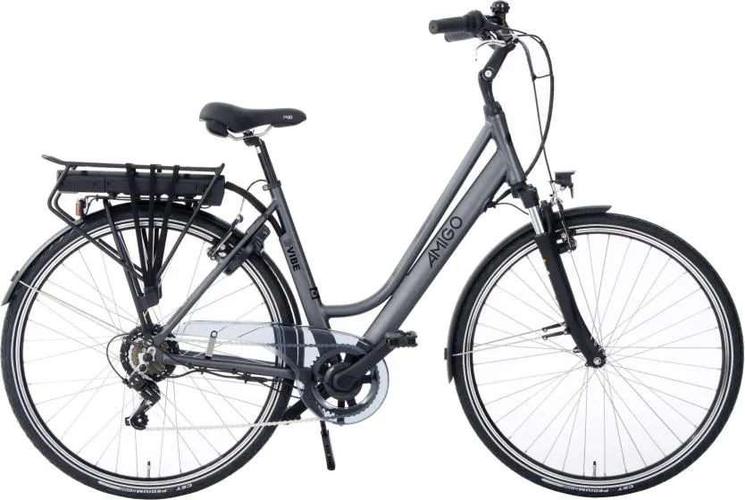 AMIGO E-Vibe D2 504Wh 28 Inch Dames 7V V-Brakes Matgrijs