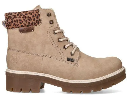 Rieker Veterboots Beige Dames