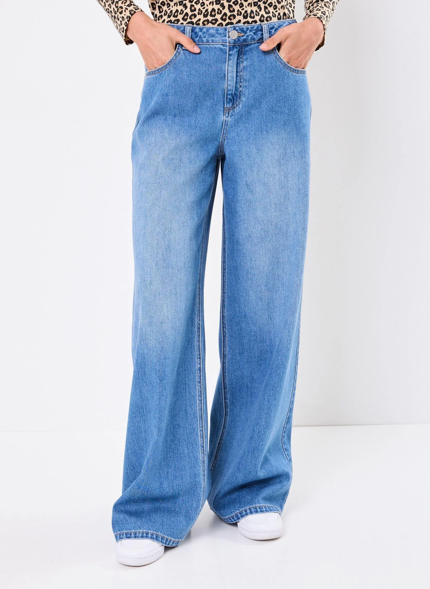 Wijde jeans / Flared Jeans PALEG dames blauw