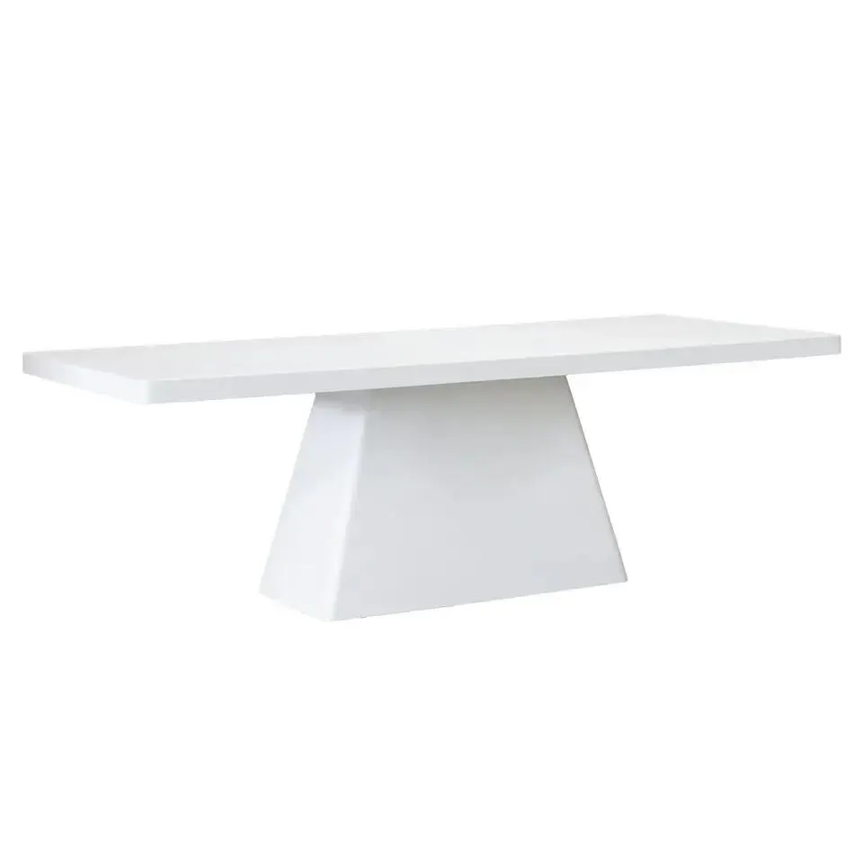 Eettafel Rechthoek 240cm - Wit Eco Composiet - Acryl Coating - Avia