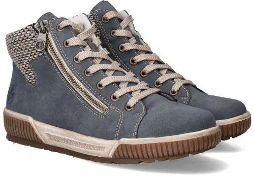 Rieker Veterboots Blauw Dames