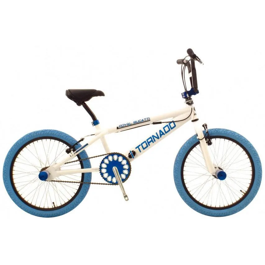 Tornado 20 Inch 31 cm Unisex V-Brakes Wit Blauw