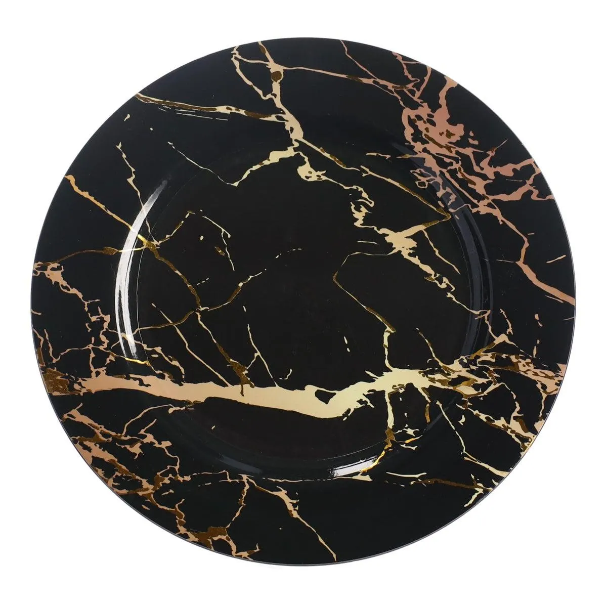 Onderbord 33 cm marmer zwart