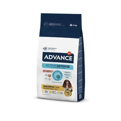 Advance Sensitive Adult salmão e arroz 14 kg em promoção: 12.5 + 1.5 kg grátis