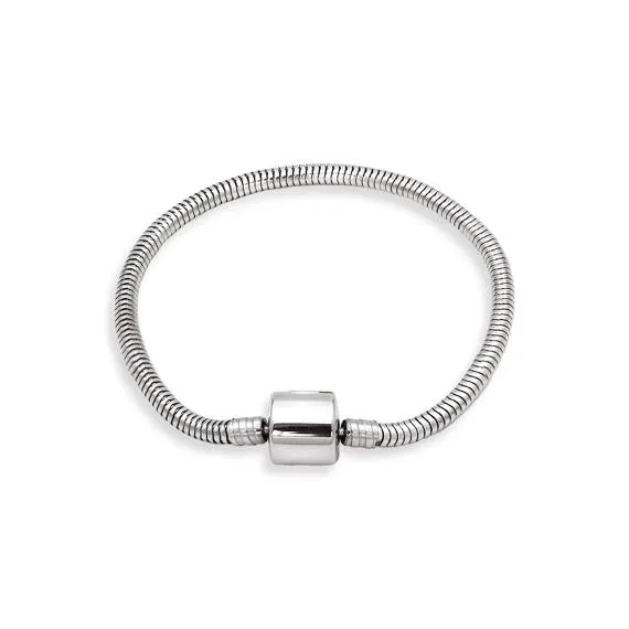 Armband in edelstaal, schakel ontwerp