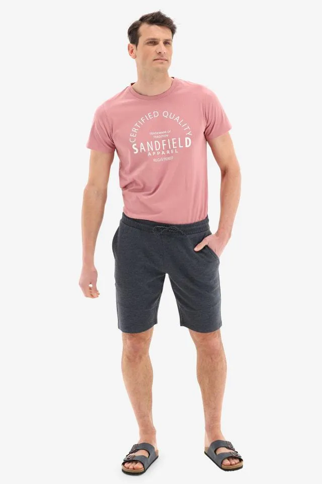 Denimblauwe joggingshort