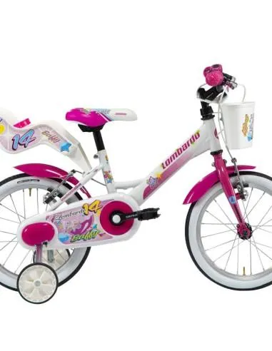 LOMBARDO KINDERFIETS BAFFY 14 INCH WIT/FUSHIA