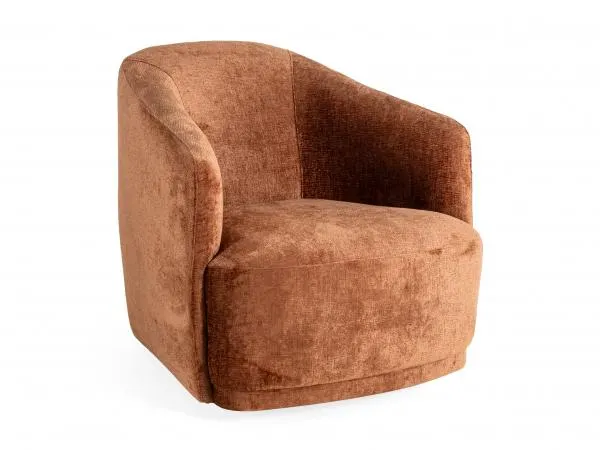 Draaibare fauteuil LENOX - Roestbruin