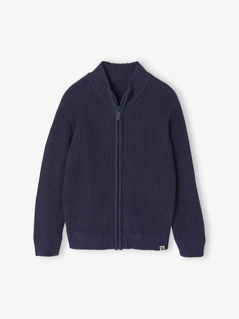 Gilet Col Montant Manches Longues garçon - marine