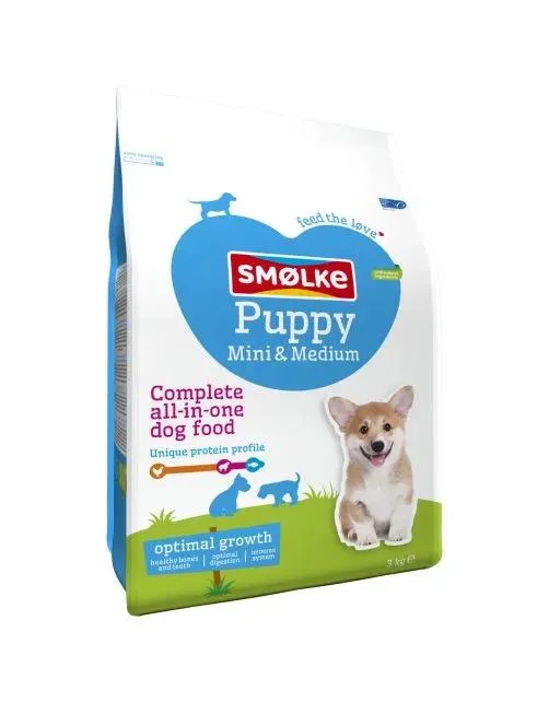 Smolke Puppy Mini-Medium Kip&Lam&Vis - Hondenvoer