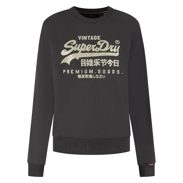 Embellished Vl Loose Crew Sweater Dames