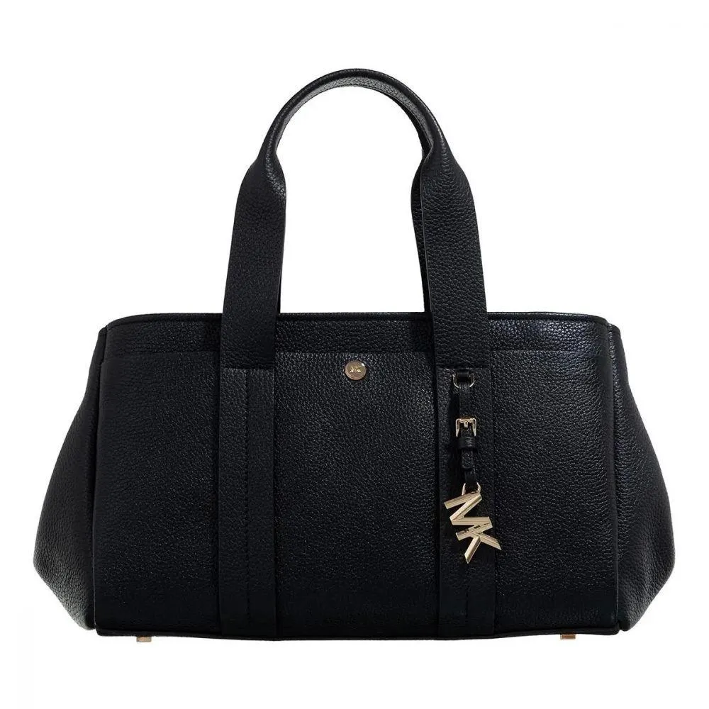 Romee Black Leather Satchel
