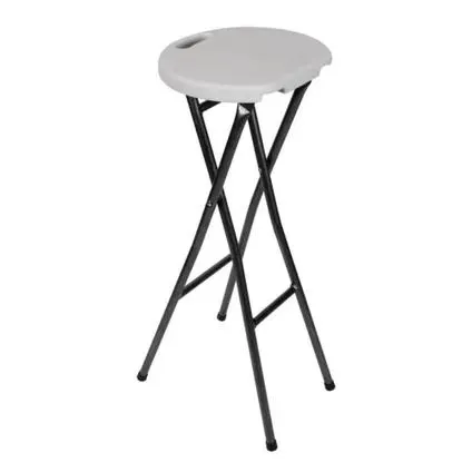 Perel Fp145 Tabouret De Bar Pliant Poignée 150 Kg Pour Intérieur Et Extérieur
