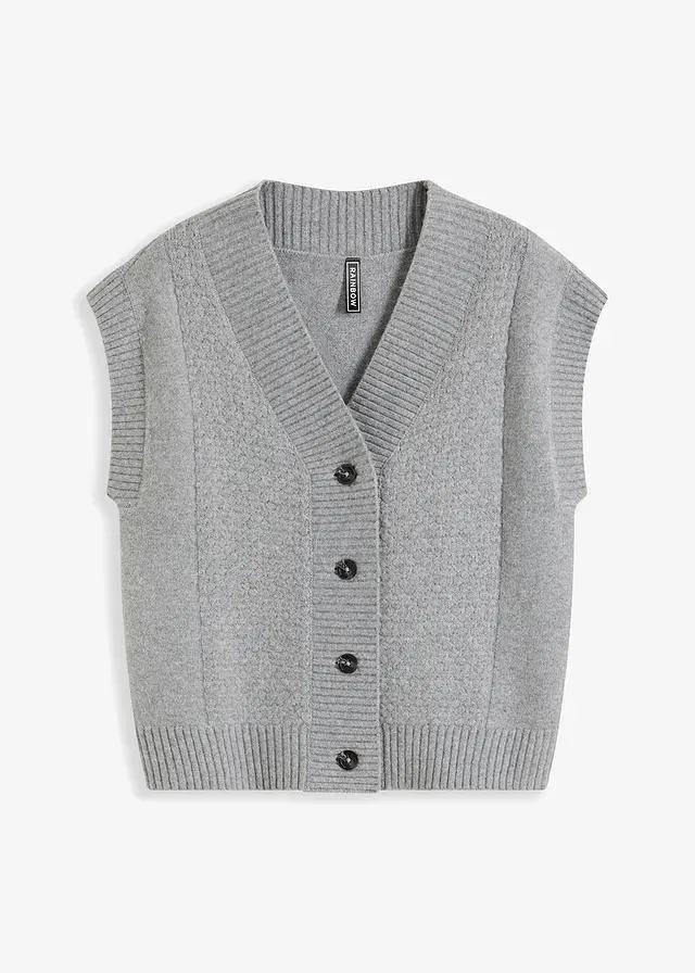 Gilet sans manches en maille à motif torsadé