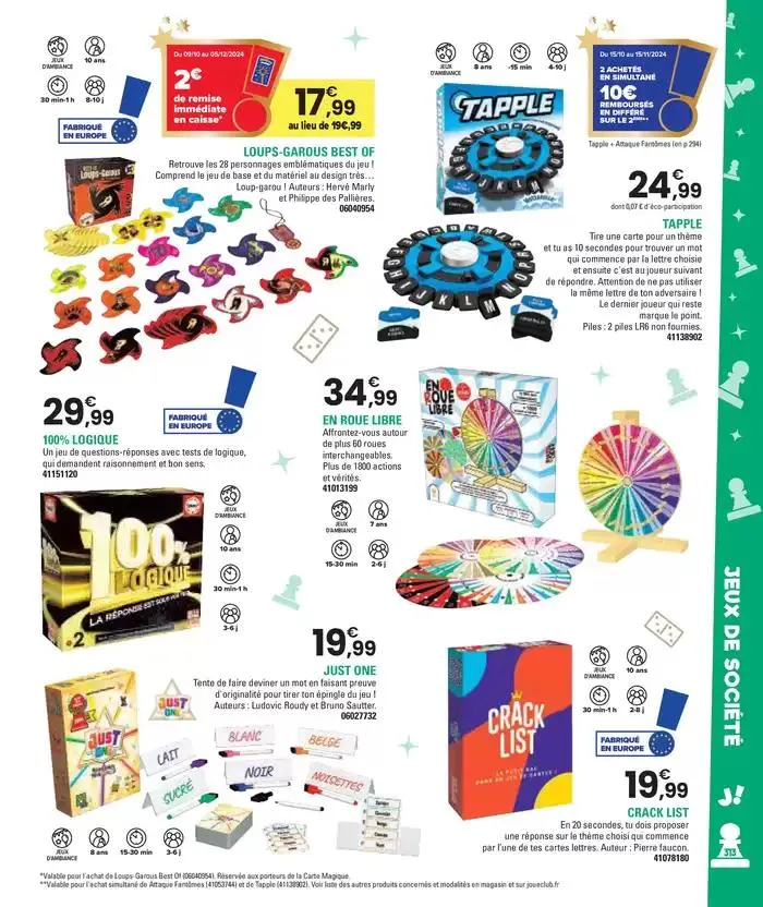 Jouez À L'infin van 29 oktober tot 5 december 2024 - folder pagina 313