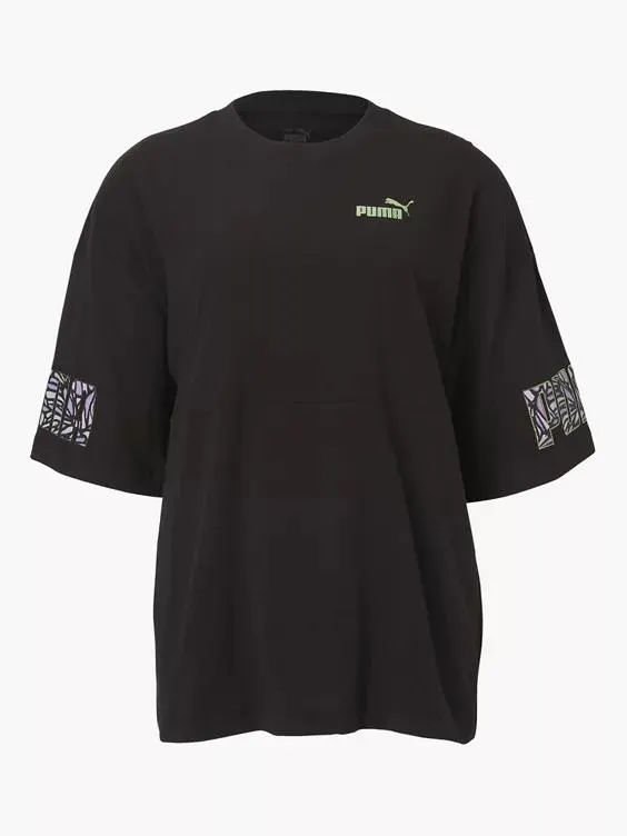 Zwarte Puma Power Monarch Colorblock Tee