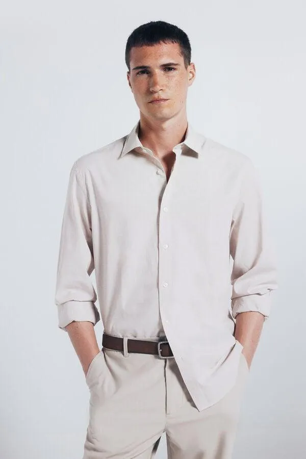 Camisa algodón fil a fil