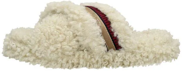 Sherpa Fur Home Slippers Straps