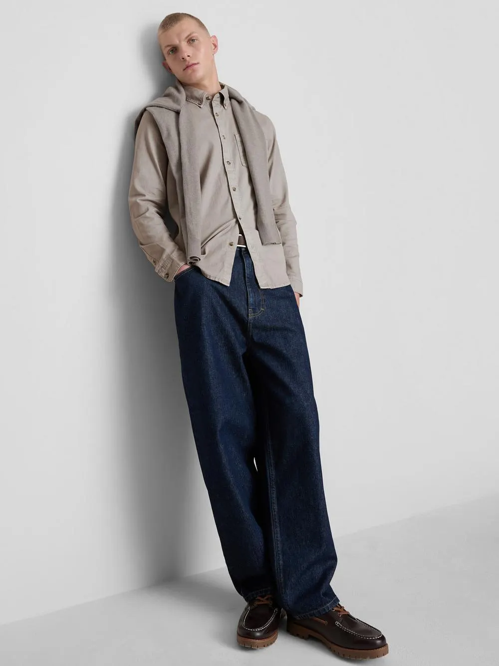 Chemise en sergé à manches longues