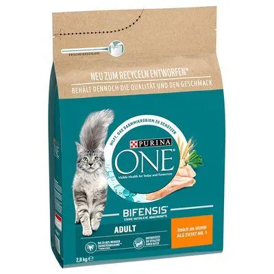 Croquettes PURINA ONE 2 x 2,8 kg pour chat : 20 % de remise sur le 2ème sac !